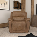 Flexsteel Beau Fabric Power Recliner w/Power Headrest in Silt