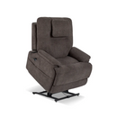 Flexsteel Zecliner Model 2+ Fabric Power Lift Recliner w/Power Headrest, Lumbar, Heat & Massage in Umber