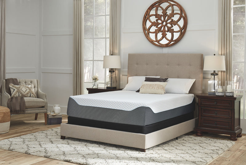 14 Inch Chime Elite - White/blue - California King Mattress-Washburn's Home Furnishings