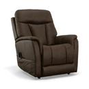 Flexsteel Atlas Fabric Power Lift Recliner w/Power Headrest & Lumbar in Walnut