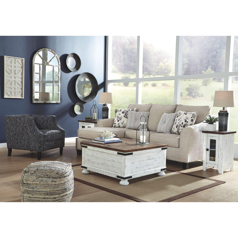 Abney - Driftwood - Sofa Chaise Queen Sleeper-Washburn's Home Furnishings