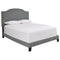 Adelloni - Black/gray - King Uph Hdbd/ftbd/roll Slats - Button Tufting-Washburn's Home Furnishings