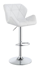 Adjustable Bar Stools - Chrome And White (set Of 2)-Washburn's Home Furnishings