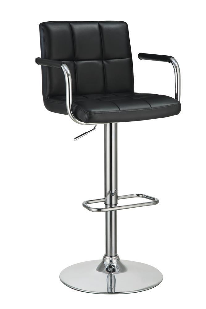 Adjustable Height Bar Stool - Black-Washburn's Home Furnishings