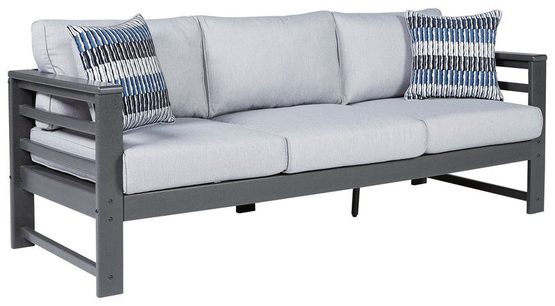 Amora - Charcoal Gray - Sofa With Cushion-Washburn's Home Furnishings