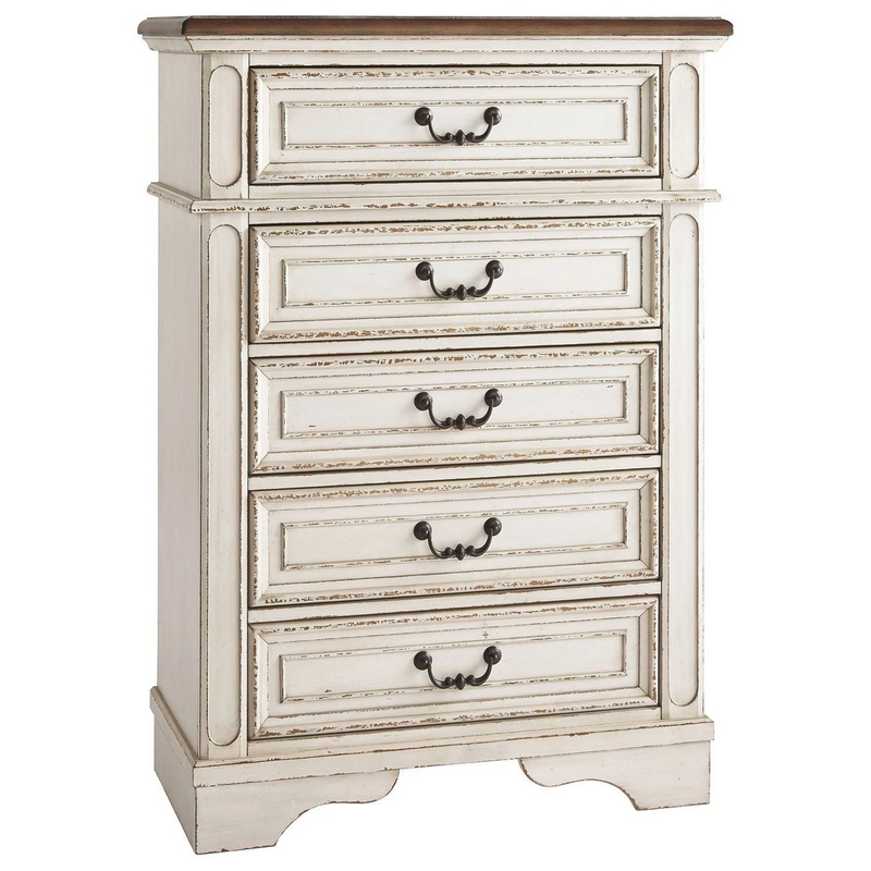 Ashely Realyn Chest in Chipped White-Washburn's Home Furnishings