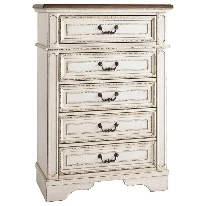 Ashley Realyn - Chipped White - Chest-Washburn's Home Furnishings