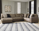 Ashley Abalone 3 Pc Sectional Right Sofa/Left Chaise-Washburn's Home Furnishings