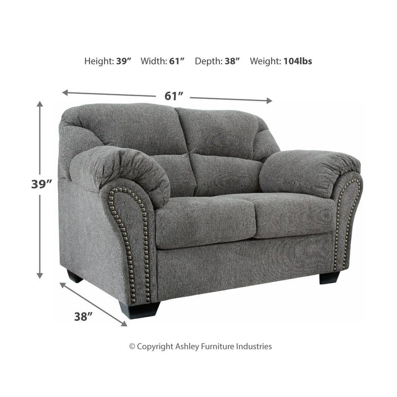 Allmaxx - Pewter - Loveseat-Washburn's Home Furnishings