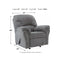 Allmaxx - Pewter - Rocker Recliner-Washburn's Home Furnishings