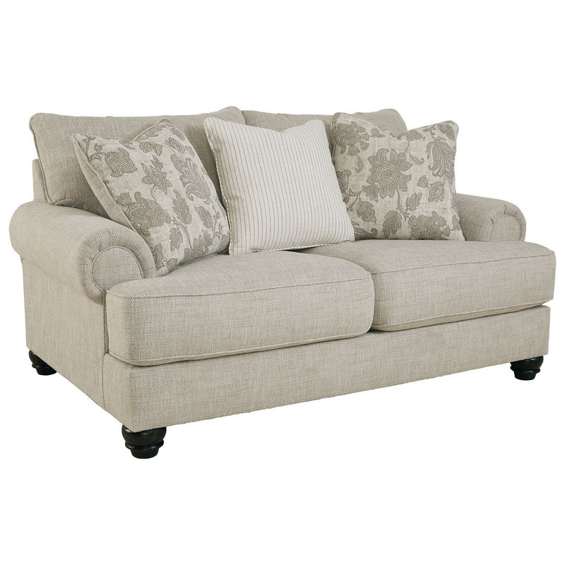 Ashley Asanti Loveseat in Fog-Washburn's Home Furnishings