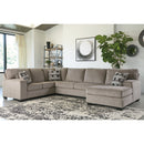 Ashley Ballinasloe Left Sofa Right Chaise 3 Piece Sectional in Platinum-Washburn's Home Furnishings