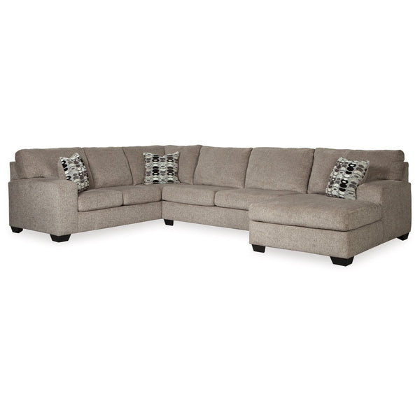 Ashley Ballinasloe Left Sofa Right Chaise 3 Piece Sectional in Platinum-Washburn's Home Furnishings