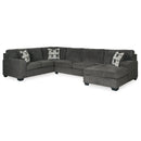 Ashley Ballinasloe Left Sofa Right Chaise 3 Piece Sectional in Smoke-Washburn's Home Furnishings