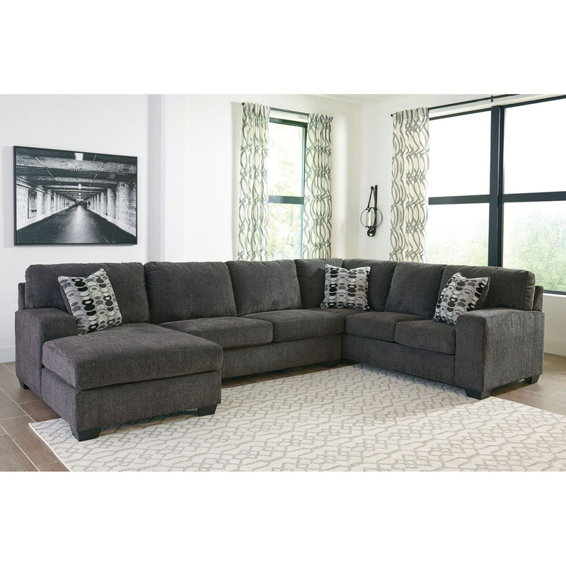 Ballinasloe - Smoke - Left Arm Facing Chaise 3 Pc Sectional-Washburn's Home Furnishings