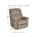 Ballinasloe - Platinum - Rocker Recliner-Washburn's Home Furnishings