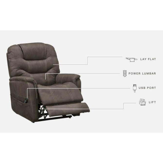 Ashley Ballister Power Lift Recliner in Expresso-Washburn's Home Furnishings