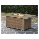 Ashley Beachcroft Outdoor Fire Pit Table-Washburn's Home Furnishings