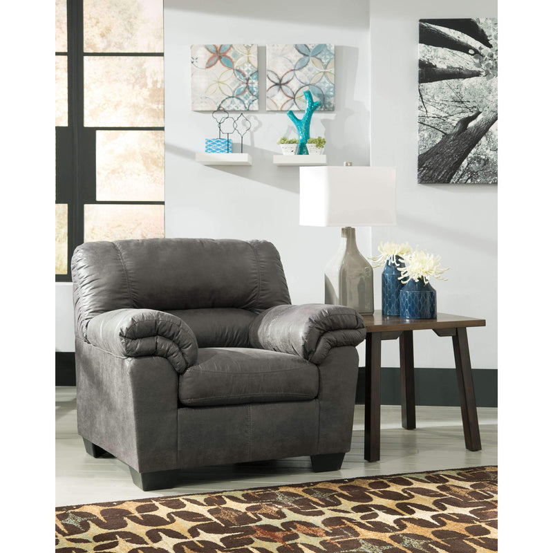 Ashley Bladen Chair & Ottoman in Slate-Washburn's Home Furnishings