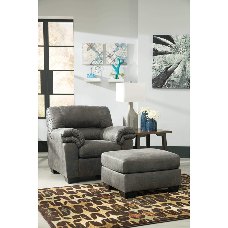 Ashley Bladen Chair & Ottoman in Slate-Washburn's Home Furnishings