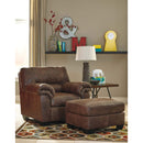 Ashley Bladen Club Chair & Ottoman in Coffee-Washburn's Home Furnishings