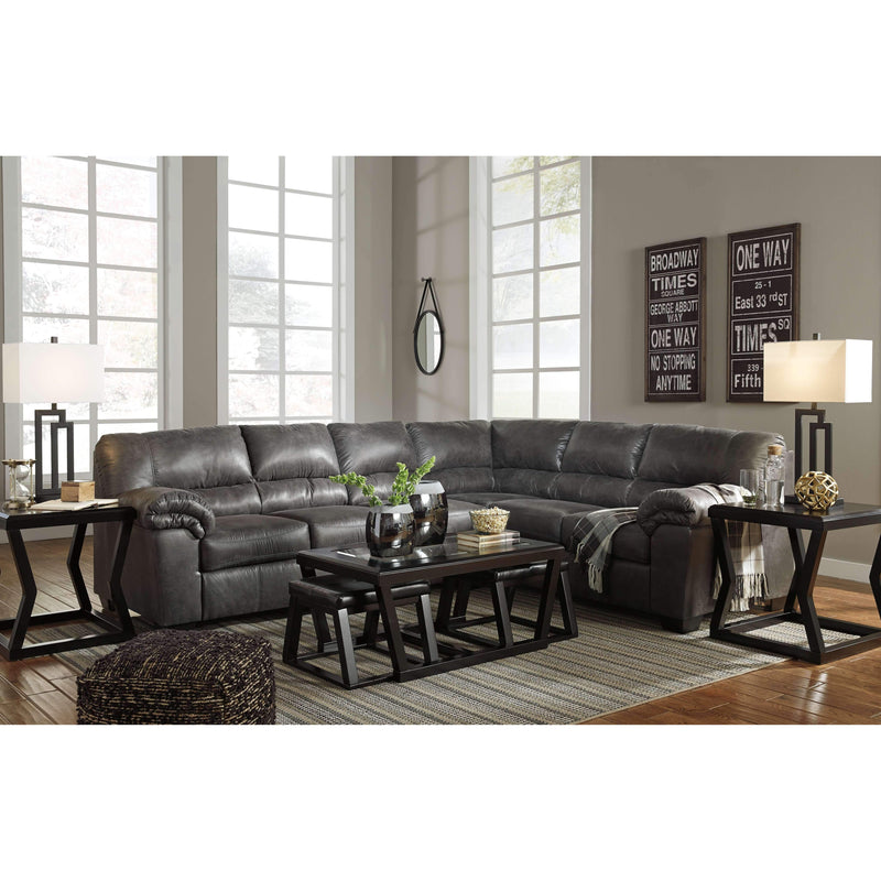 Bladen - Slate - Left Arm Facing Loveseat 3 Pc Sectional-Washburn's Home Furnishings