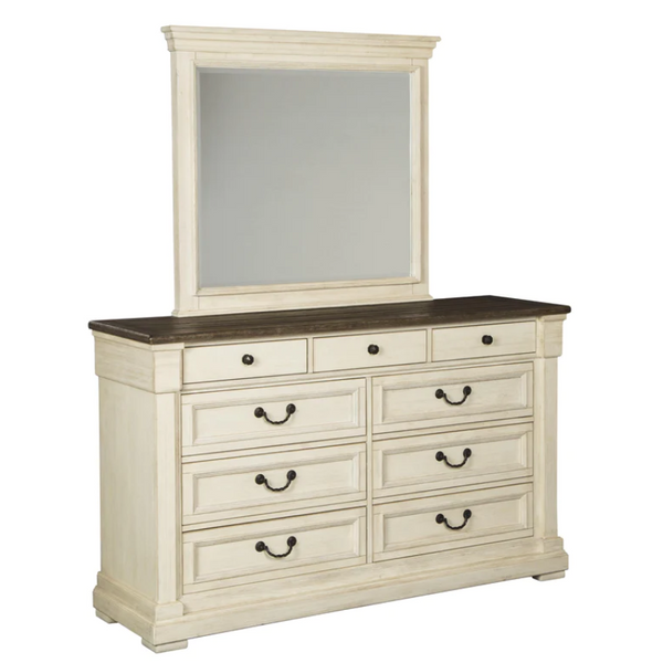 Ashley Bolanburg Two-Tone Dresser and Mirror Set-Washburn's Home Furnishings