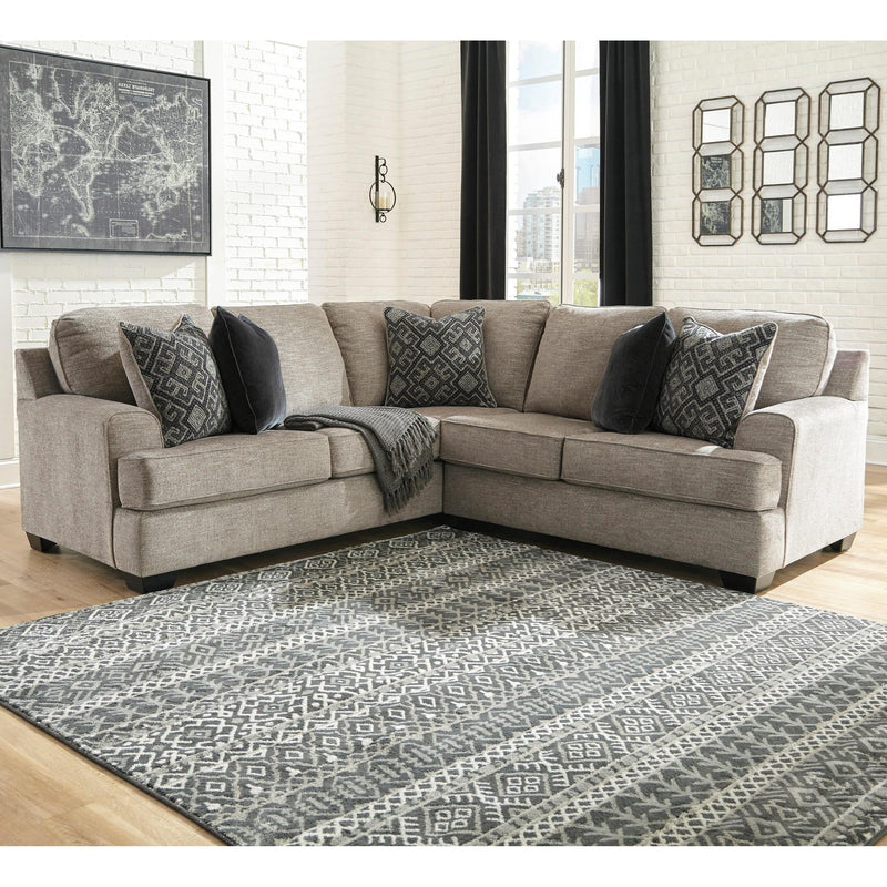 Bovarian - Stone - Left Arm Facing Loveseat 2 Pc Sectional-Washburn's Home Furnishings