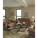 Ashley Boxberg - Light Brown - Dbl Rec Loveseat W/console-Washburn's Home Furnishings