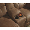 Ashley Boxberg - Bark - DBL Rec Loveseat w/Console-Washburn's Home Furnishings