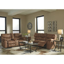 Ashley Boxberg - Light Brown - Dbl Rec Loveseat W/console-Washburn's Home Furnishings