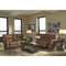 Ashley Boxberg - Light Brown - Dbl Rec Loveseat W/console-Washburn's Home Furnishings