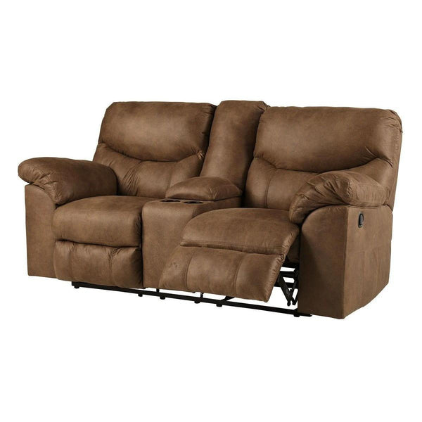 Ashley Boxberg - Bark - DBL Rec Loveseat w/Console-Washburn's Home Furnishings