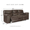 Ashley Boxberg Reclining Sofa in Dark Brown-Washburn's Home Furnishings