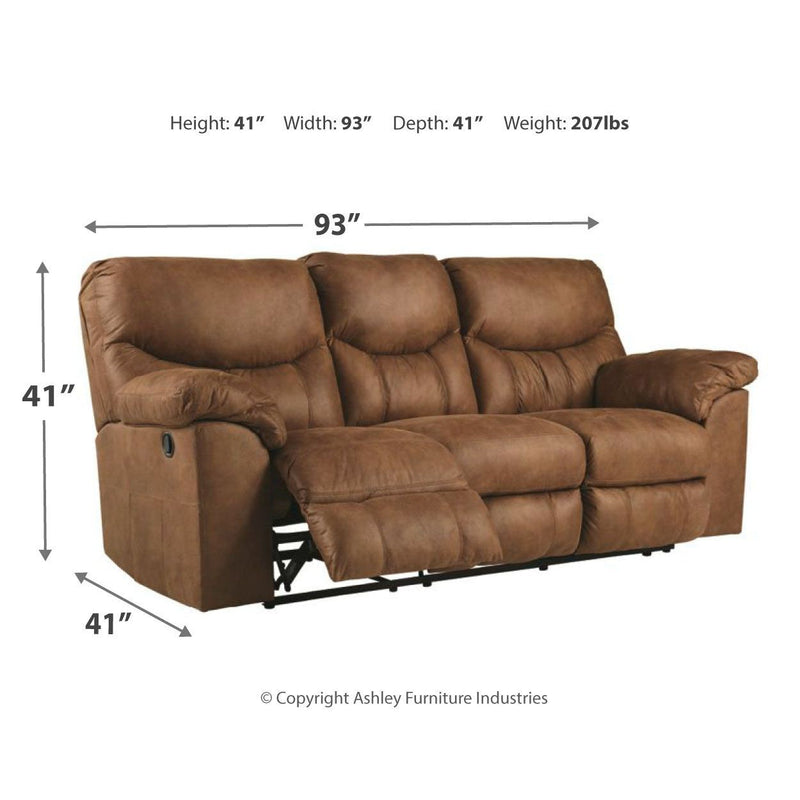 Ashley Boxberg - Light Brown - Reclining Sofa-Washburn's Home Furnishings