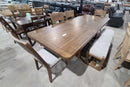 Ashley Cabalynn Rectangle Dining Extension Table w/4 Dining Chairs & Bench Bundle-Washburn's Home Furnishings