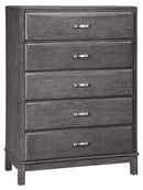 Ashley Caitbrook Five Drawer Chest in Gray-Washburn's Home Furnishings