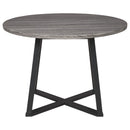 Centiar - Black / Gray - Round Dining Room Table-Washburn's Home Furnishings