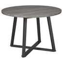 Centiar - Black / Gray - Round Dining Room Table-Washburn's Home Furnishings