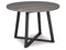 Ashley Centiar Round Dining Table w/4 Upholstered Side Chairs in gray-Washburn's Home Furnishings