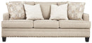 Ashley Claredon Sofa in Linen-Washburn's Home Furnishings