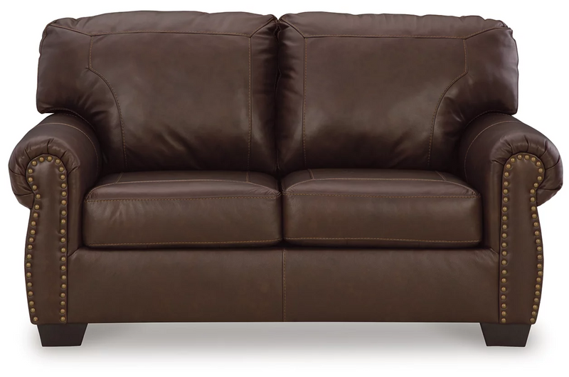 Ashley Colleton Loveseat in dark brown-Washburn's Home Furnishings