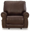 Ashley Colleton recliner in dark brown-Washburn's Home Furnishings