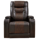 Ashley Composer Power Recliner w/Adjustable Headrest in Brown-Washburn's Home Furnishings