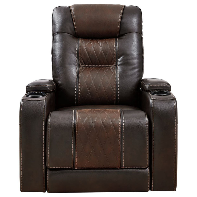 Ashley Composer Power Recliner w/Adjustable Headrest in Brown-Washburn's Home Furnishings