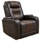 Ashley Composer Power Recliner w/Adjustable Headrest in Brown-Washburn's Home Furnishings