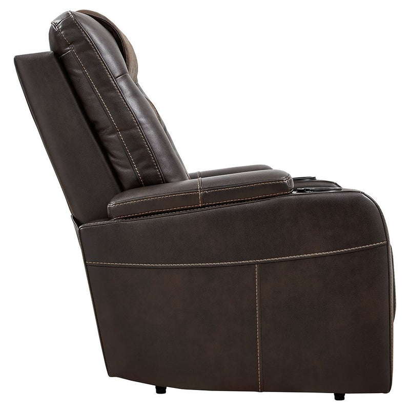 Ashley Composer Power Recliner w/Adjustable Headrest in Brown-Washburn's Home Furnishings