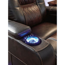 Ashley Composer Power Recliner w/Adjustable Headrest in Brown-Washburn's Home Furnishings