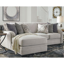 Dellara - Chalk - Left Arm Facing Chaise 2 Pc Sectional-Washburn's Home Furnishings