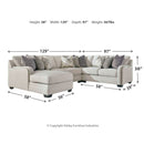 Dellara - Chalk - Left Arm Facing Chaise 4 Pc Sectional-Washburn's Home Furnishings